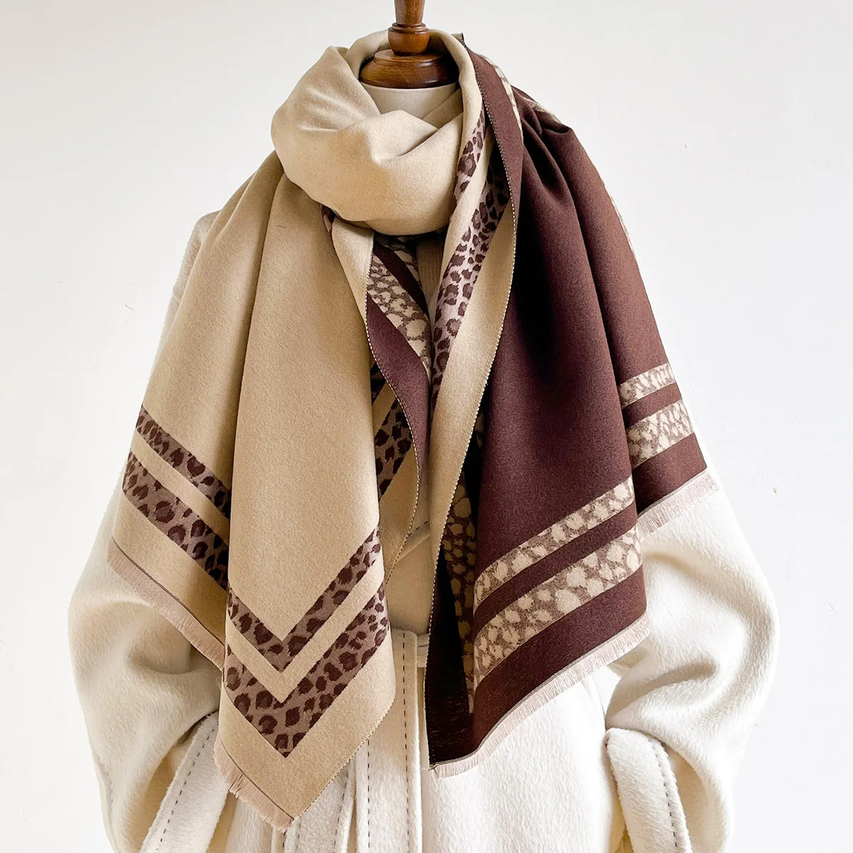Winter Reversible Warm Large S - Cashmere Scarf ulasan dan harga