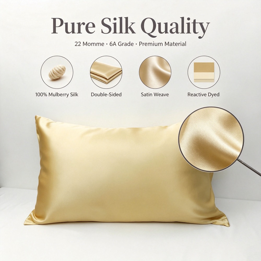 22 Momme Mulberry Silk Pillowc - Silk Pillowcase ulasan dan harga