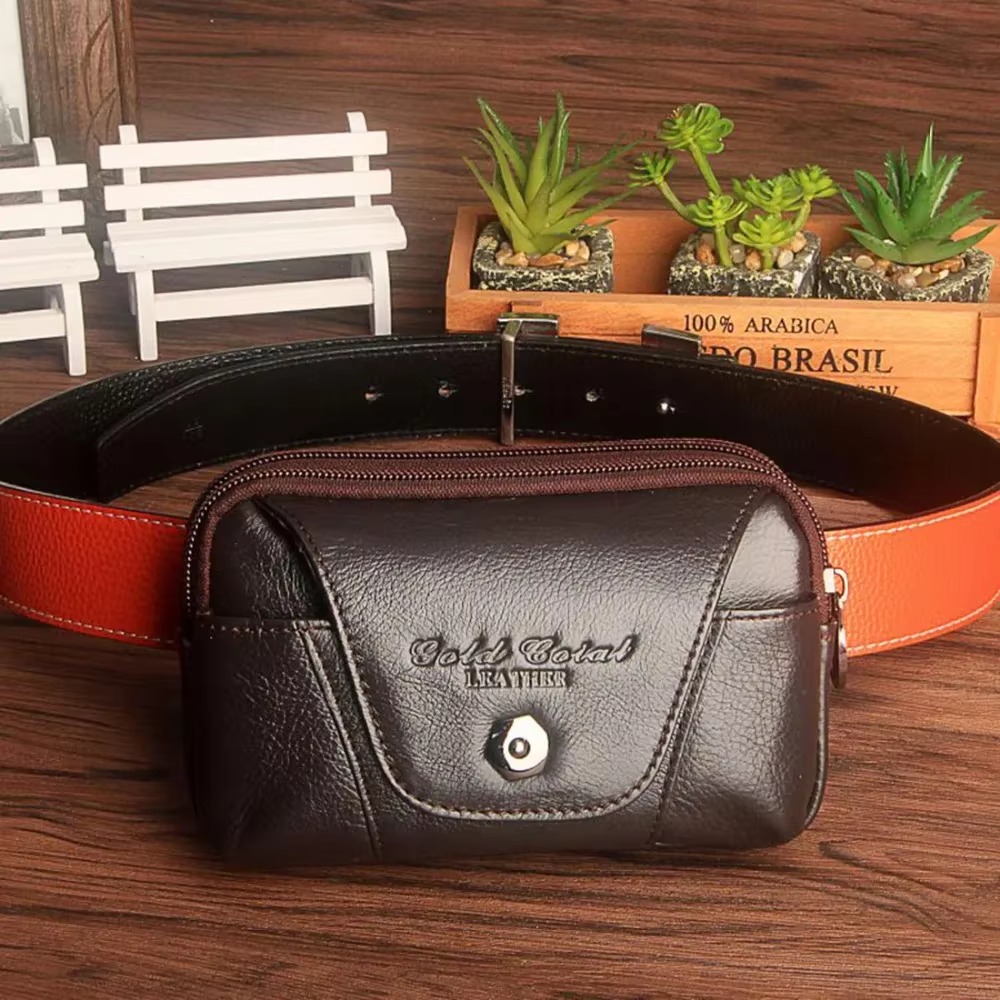 Men Genuine Leather Cell/Mobil - Leather Wallet Men ulasan dan harga