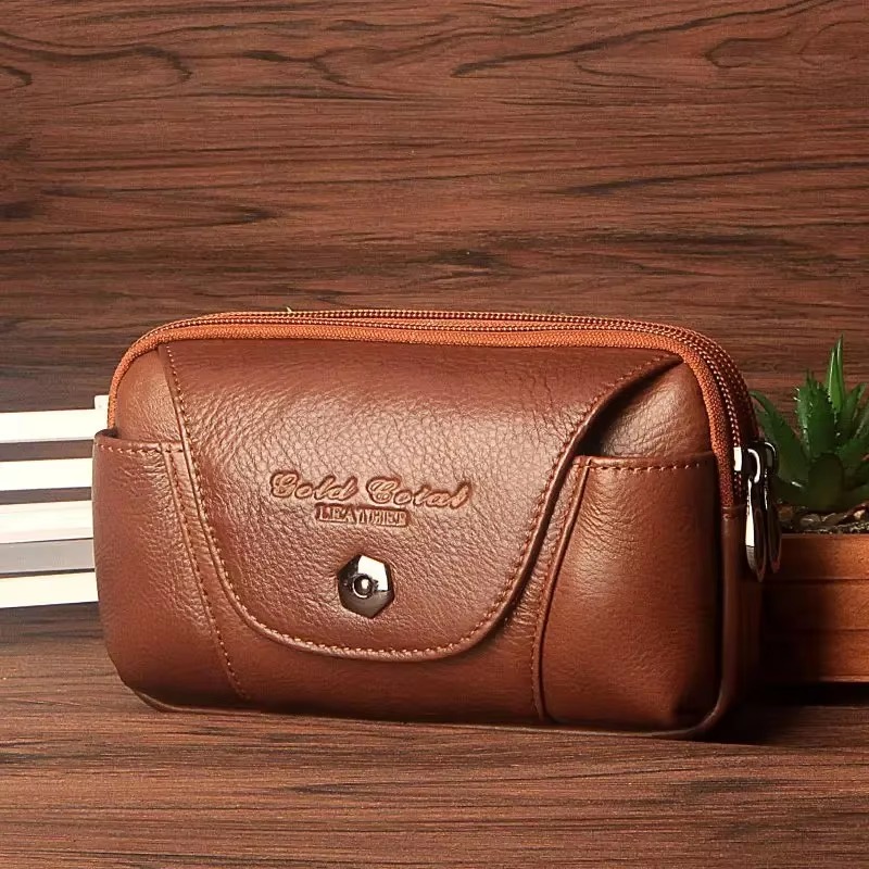 Men Genuine Leather Cell/Mobil - Leather Wallet Men ulasan dan harga