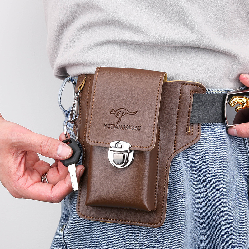 Men Belt Cellphone Loop Holste - Leather Wallet Men ulasan dan harga