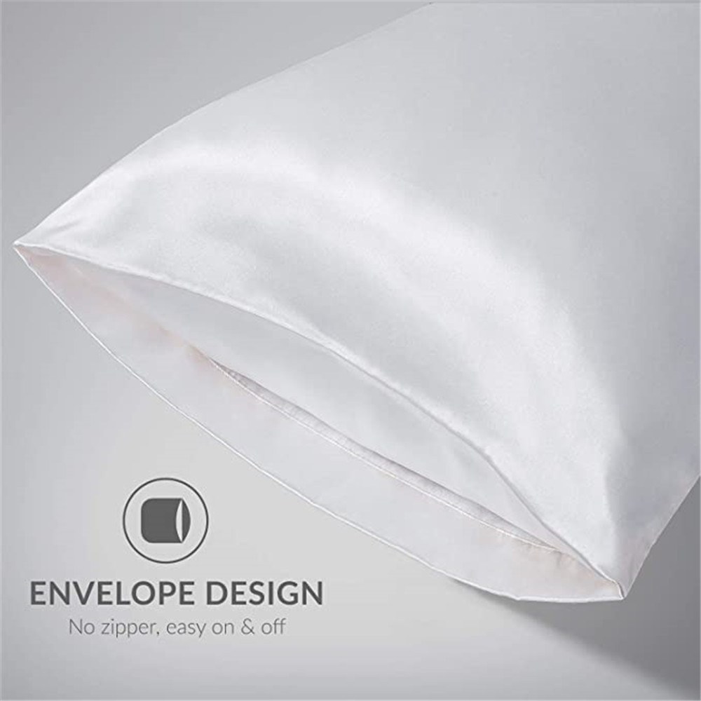 2pcs/lot Solid Silky Satin Ski - Silk Pillowcase ulasan dan harga